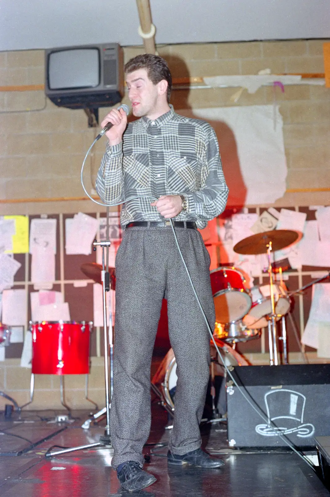Someone does a speech, from Uni: The PPSU "Jazz" RAG Review and Charity Auction, Plymouth, Devon - 10th February 1986