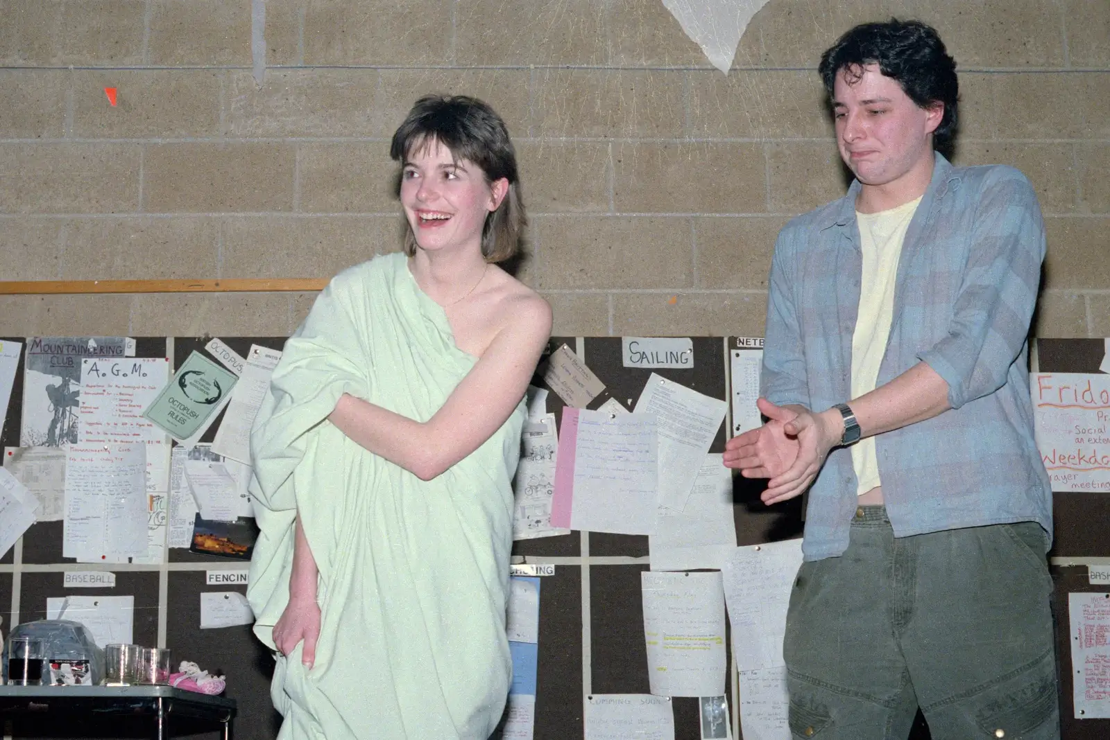 Karen Wilkins gets some applause, from Uni: The PPSU "Jazz" RAG Review and Charity Auction, Plymouth, Devon - 10th February 1986