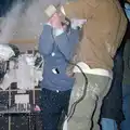 Roy Gardiner tries to protect himself, Uni: The PPSU "Jazz" RAG Review and Charity Auction, Plymouth, Devon - 10th February 1986