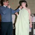 Karen gets a face stroke, Uni: The PPSU "Jazz" RAG Review and Charity Auction, Plymouth, Devon - 10th February 1986