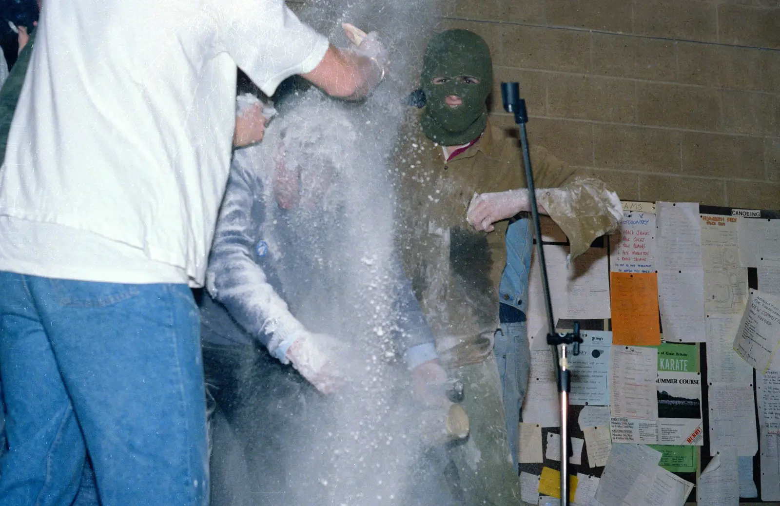 Roy gets floured, from Uni: The PPSU "Jazz" RAG Review and Charity Auction, Plymouth, Devon - 10th February 1986