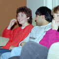 The psych gang on the sofa, Uni: RAG Week Abseil, Hitch Hike, and Beaumont Street Life Plymouth, Devon - 13th February 1986