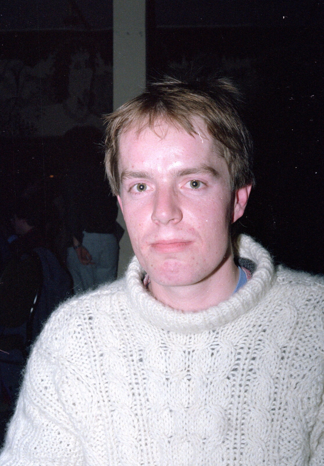 Malcolm with a wooly jumper from Uni: RAG Week Abseil, Hitch Hike, and Beaumont Street Life Plymouth, Devon - 13th February 1986