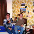 Riki and Dave Lock in their Sutherland Road bedsit, Uni: RAG Week Abseil, Hitch Hike, and Beaumont Street Life Plymouth, Devon - 13th February 1986