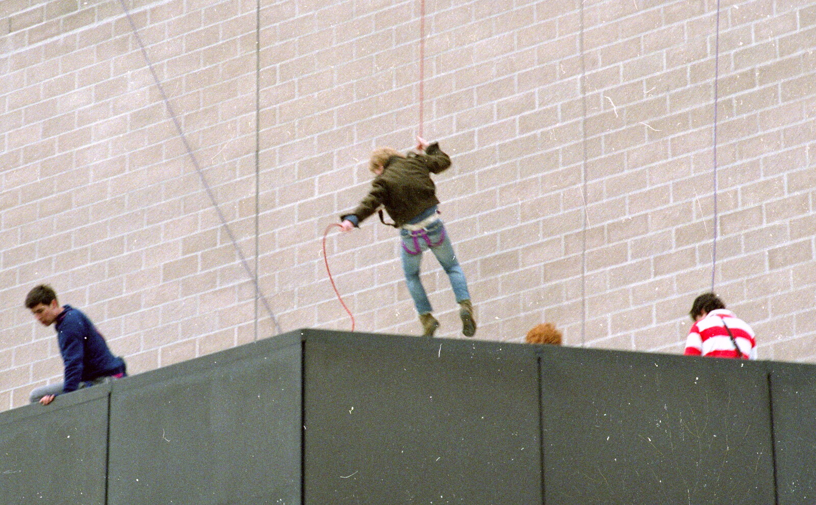 A gentle landing from Uni: RAG Week Abseil, Hitch Hike, and Beaumont Street Life Plymouth, Devon - 13th February 1986