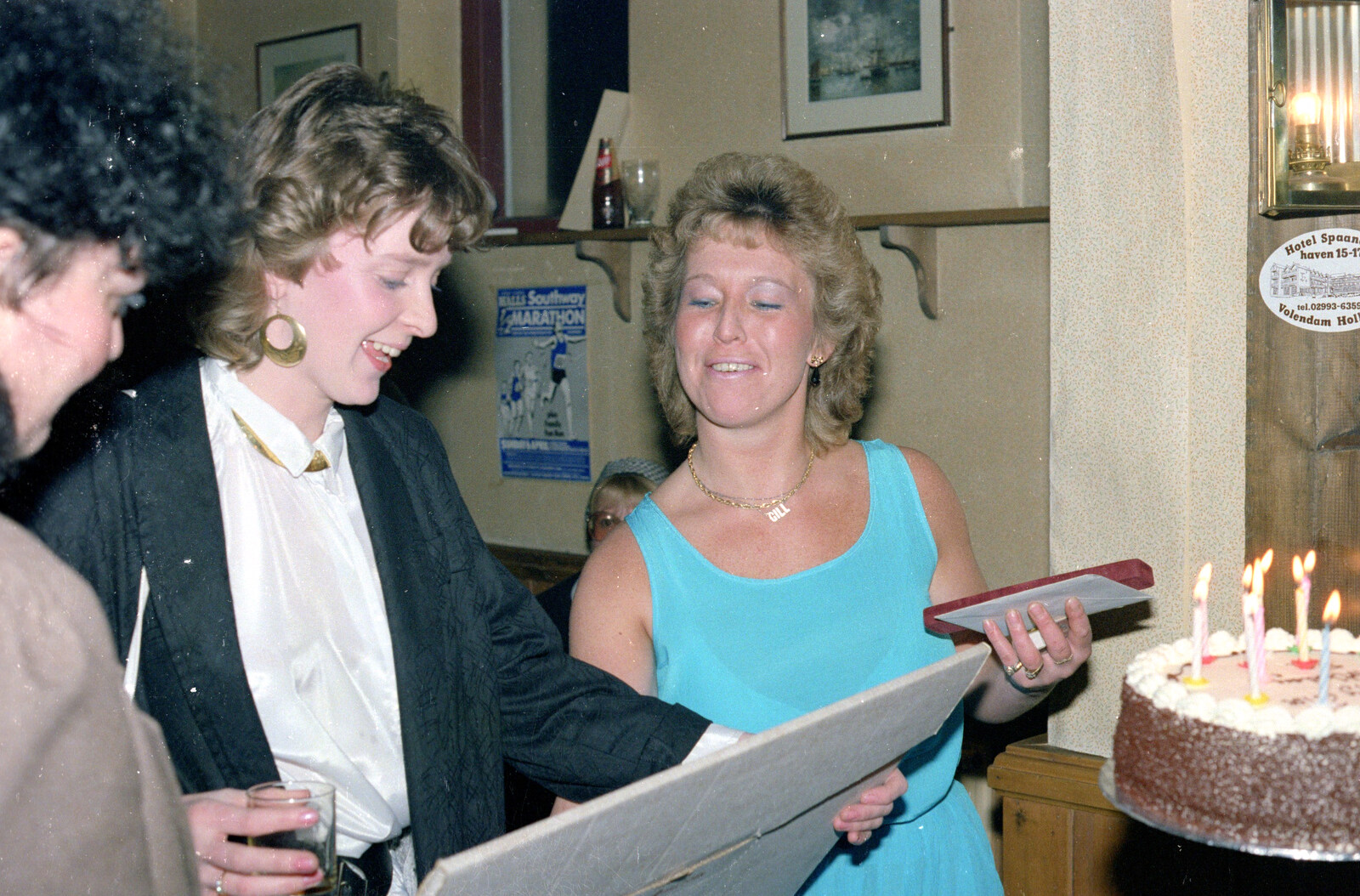 Birthday girl gets a present in the JSV from Uni: RAG Week Abseil, Hitch Hike, and Beaumont Street Life Plymouth, Devon - 13th February 1986