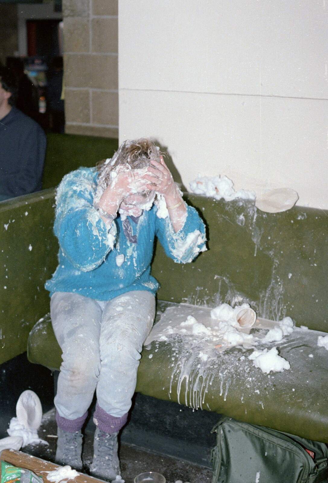 The victim of many shaving-foam pies from Uni: Jazz RAG Hit Squad in Action, Plymouth - 14th February 1986