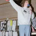 Rich Arnold holds up a pair of knickers, Uni: Jazz RAG Hit Squad in Action, Plymouth - 14th February 1986