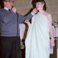 Roy appears to stroke Karen, Uni: Jazz RAG Hit Squad in Action, Plymouth - 14th February 1986