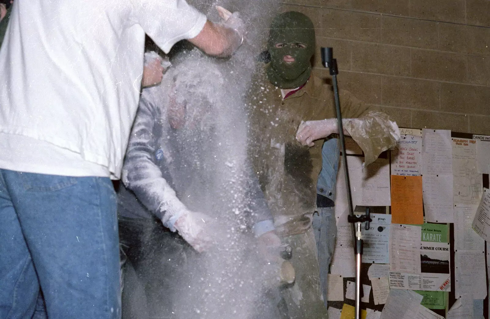 An avalanche of flour, from Uni: Jazz RAG Hit Squad in Action, Plymouth - 14th February 1986