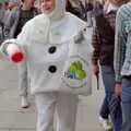 A pierrot on Royal Parade, Uni: PPSU "Jazz" RAG Street Parade, Plymouth, Devon - 17th February 1986