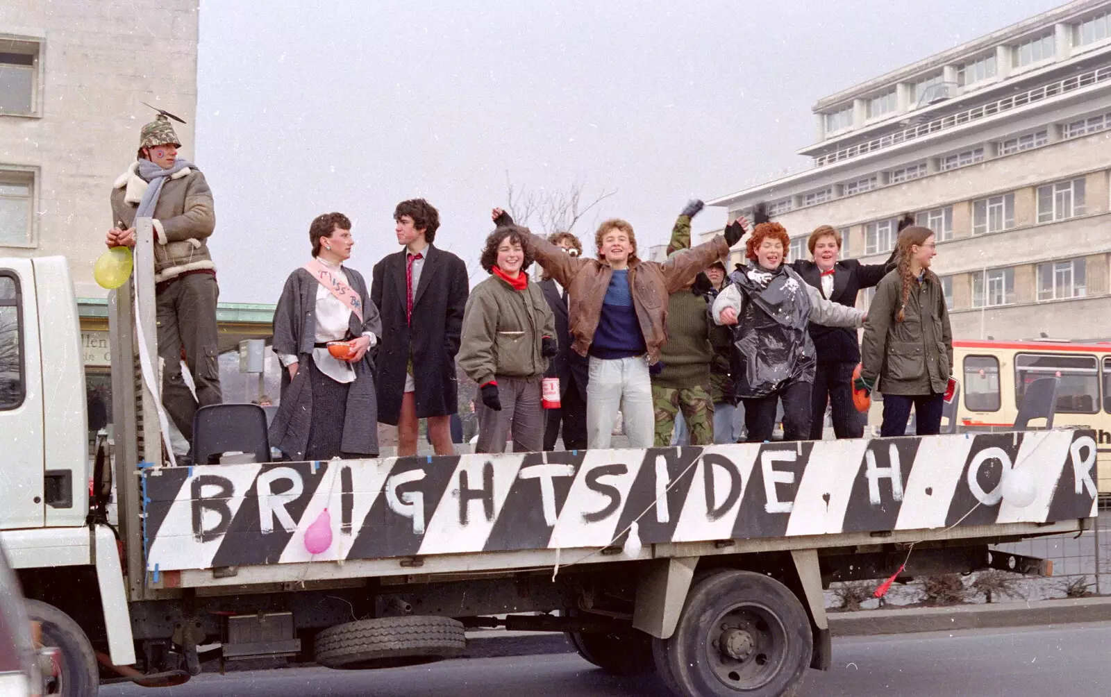 The Brightside Halls of Residence float, from Uni: PPSU "Jazz" RAG Street Parade, Plymouth, Devon - 17th February 1986