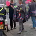 A traffic warden gets involved in St. Andrew's Cross, Uni: PPSU "Jazz" RAG Street Parade, Plymouth, Devon - 17th February 1986