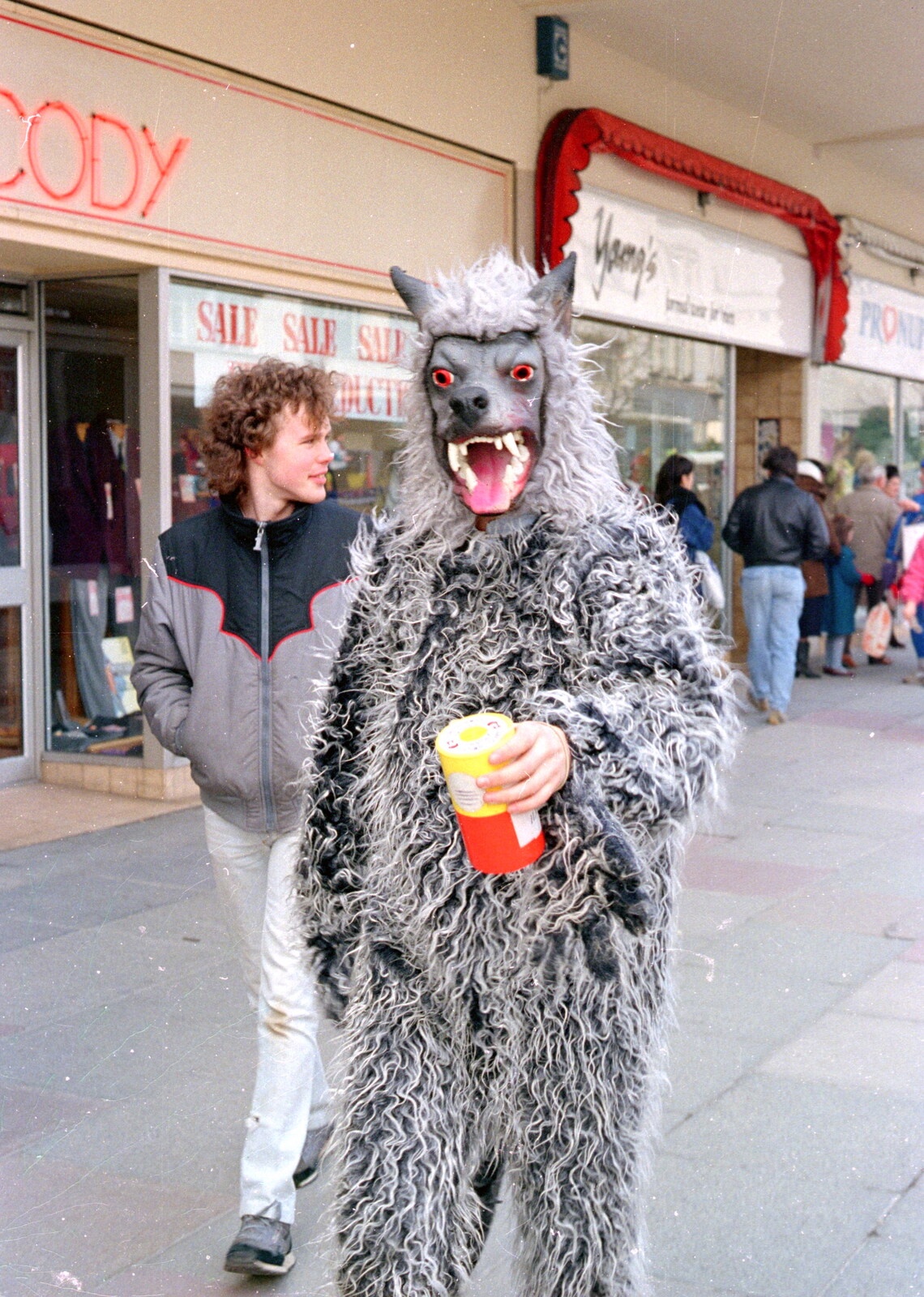 Wolf Man from Uni: PPSU "Jazz" RAG Street Parade, Plymouth, Devon - 17th February 1986