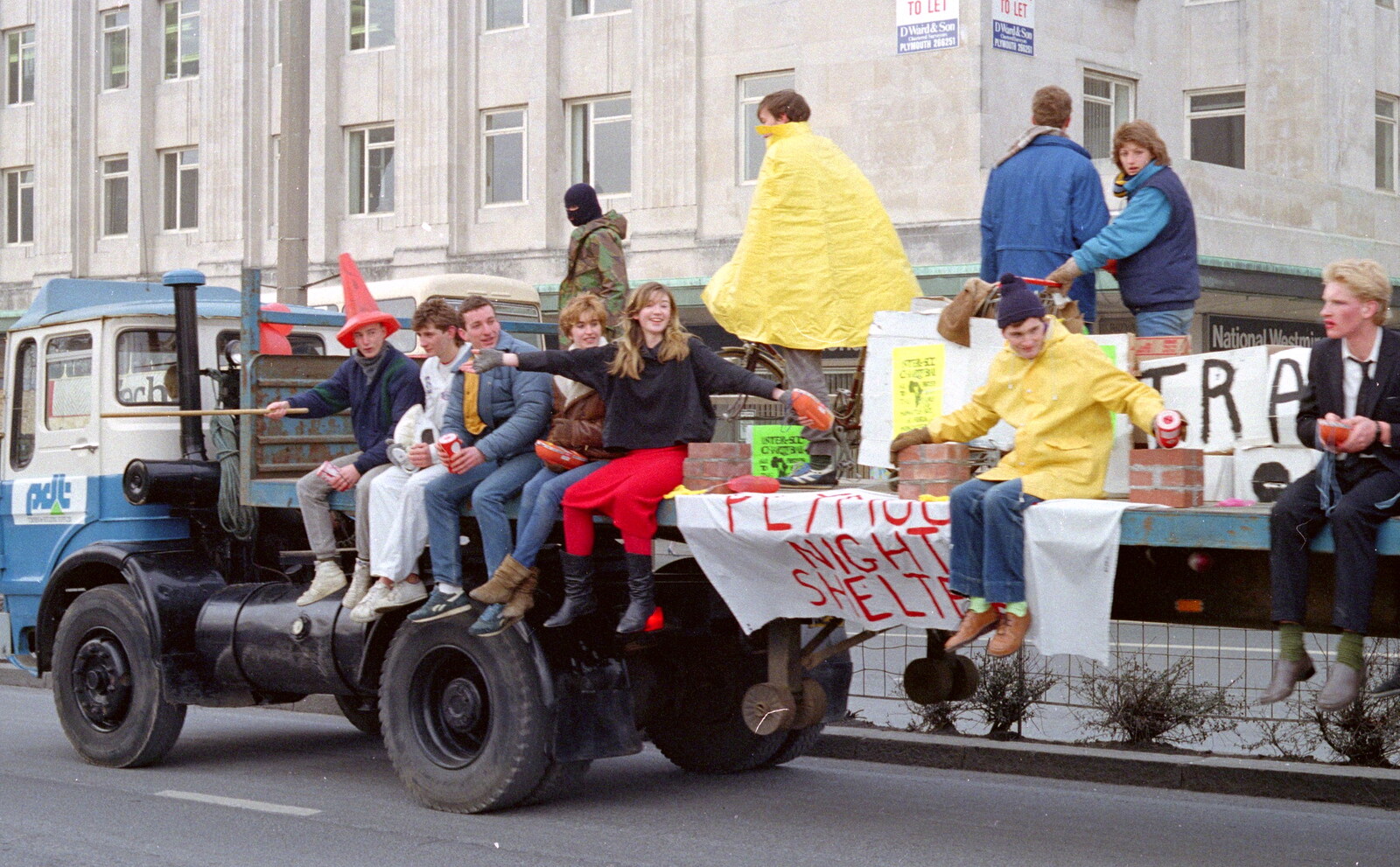 The Plymouth Night Shelter float from Uni: PPSU "Jazz" RAG Street Parade, Plymouth, Devon - 17th February 1986