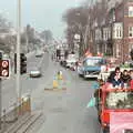 The procession passes Portland Place and Sherwell, Uni: PPSU "Jazz" RAG Street Parade, Plymouth, Devon - 17th February 1986