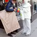 The Pierrot gets some change, Uni: PPSU "Jazz" RAG Street Parade, Plymouth, Devon - 17th February 1986