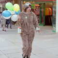 The Cat outside Fosters on New George Street, Uni: PPSU "Jazz" RAG Street Parade, Plymouth, Devon - 17th February 1986