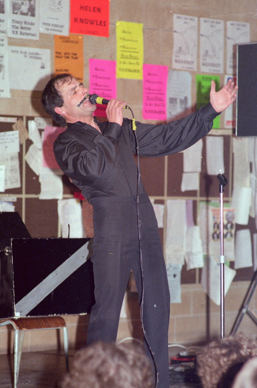 The comedian with a fake moustache from Uni: Music Nights and the RAG Ball, Plymouth, Devon - 18th February 1986