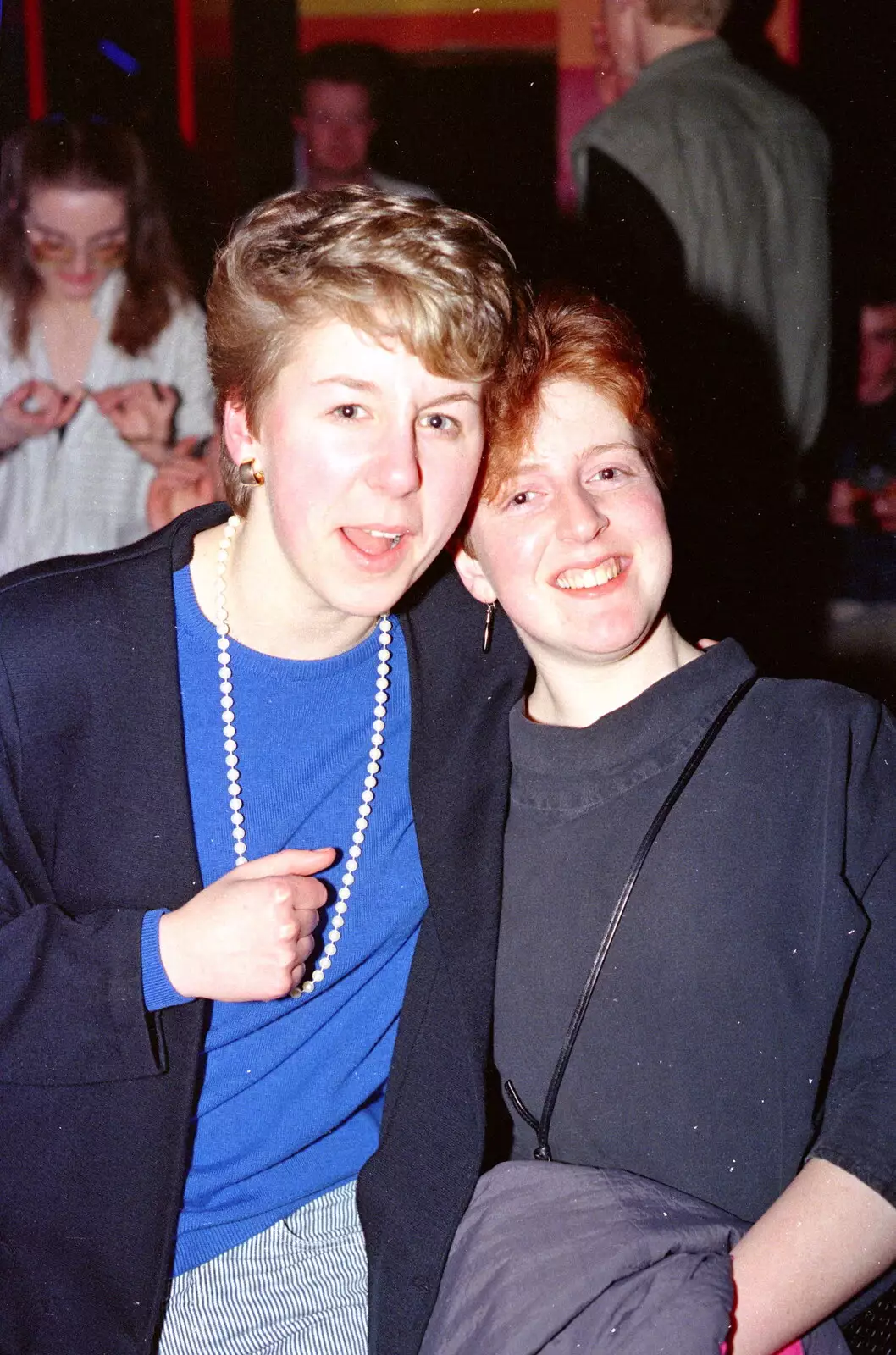 Zoë and friend, from Uni: Music Nights and the RAG Ball, Plymouth, Devon - 18th February 1986