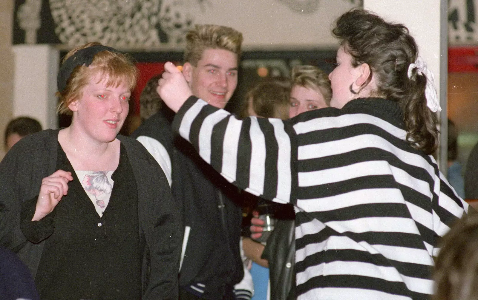 Stripey tops in the SU, from Uni: Music Nights and the RAG Ball, Plymouth, Devon - 18th February 1986