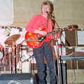 Music with a bright red Gibson Les Paul guitar, Uni: Music Nights and the RAG Ball, Plymouth, Devon - 18th February 1986