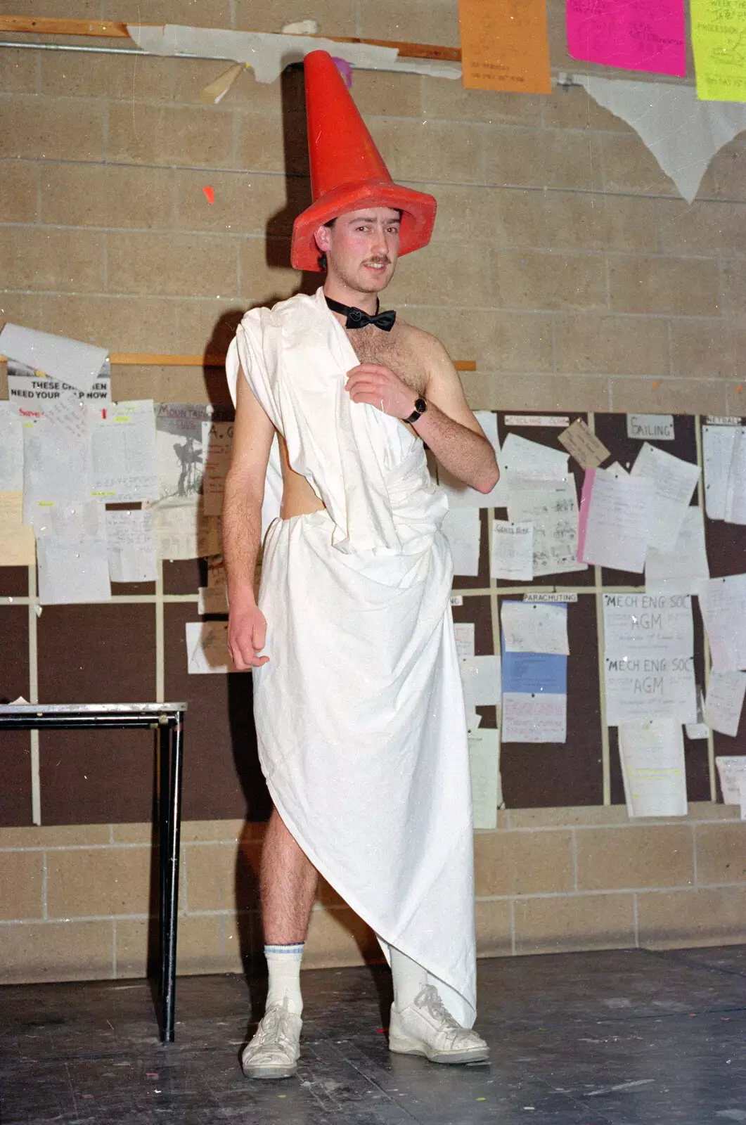 Mark with a cone, from Uni: The PPSU "Jazz" RAG Review and Charity Auction, Plymouth, Devon - 19th February 1986