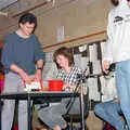 Martin and Alison do the raffle, Uni: The PPSU "Jazz" RAG Review and Charity Auction, Plymouth, Devon - 19th February 1986