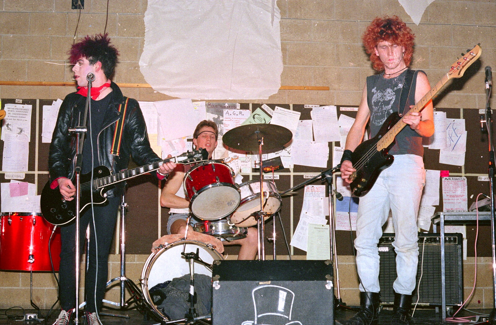 A punk band on stage from Uni: The PPSU "Jazz" RAG Review and Charity Auction, Plymouth, Devon - 19th February 1986