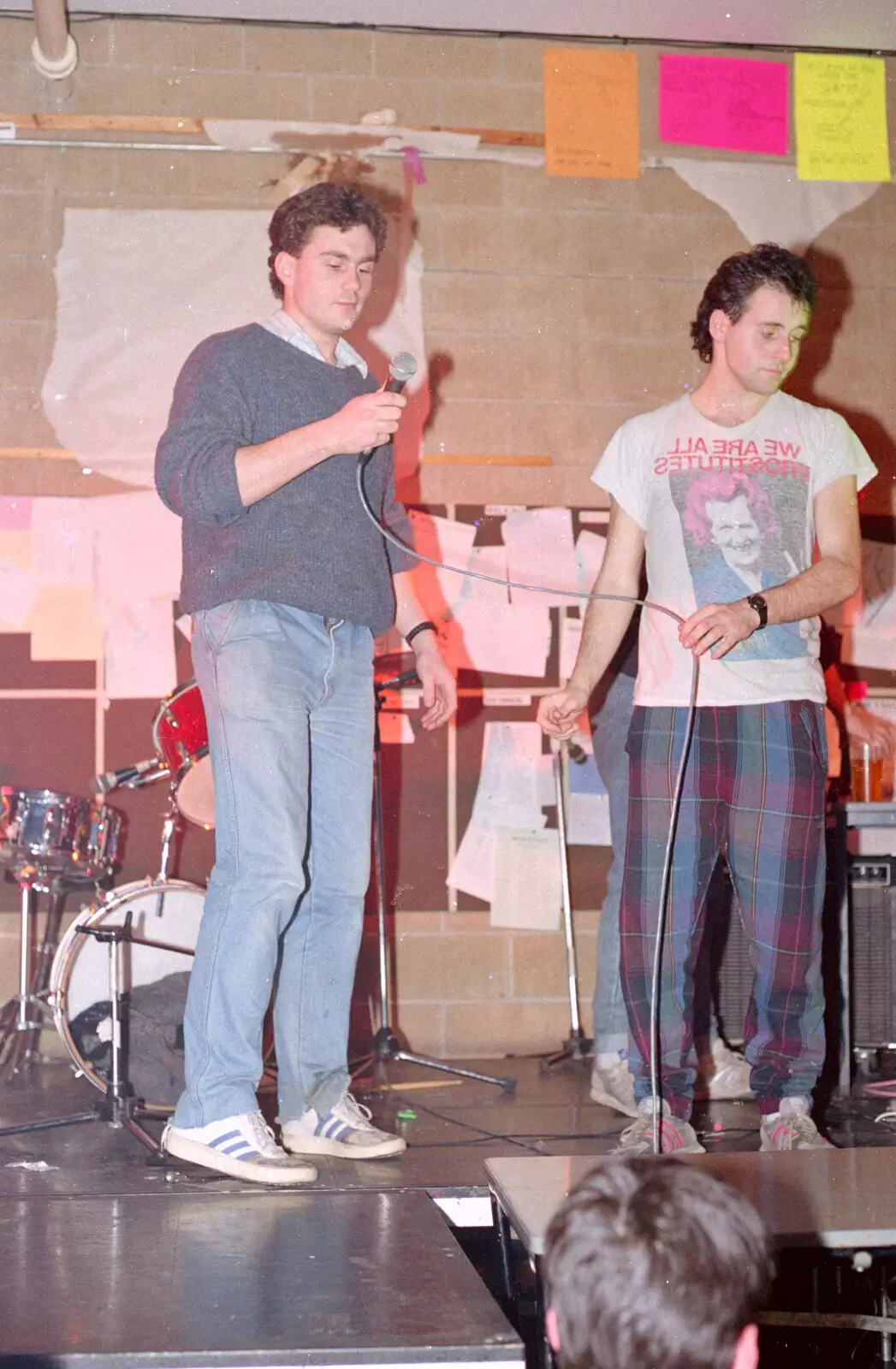 Martin's on the mic, from Uni: The PPSU "Jazz" RAG Review and Charity Auction, Plymouth, Devon - 19th February 1986