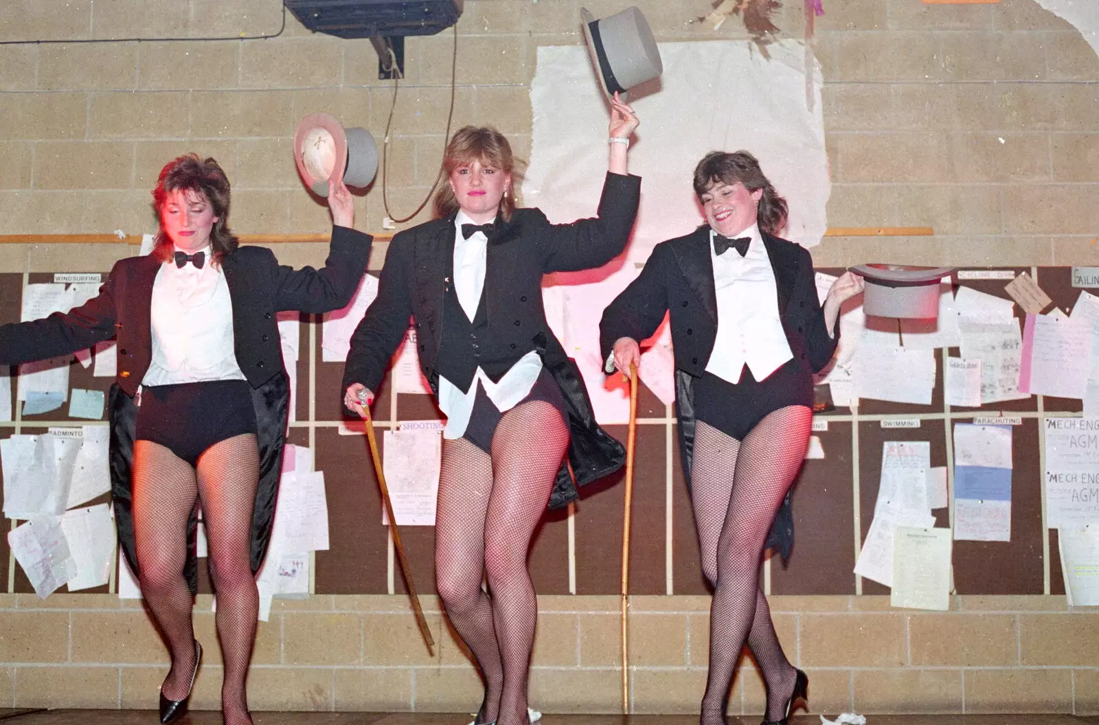 Some top-hat and tails dancers, from Uni: The PPSU "Jazz" RAG Review and Charity Auction, Plymouth, Devon - 19th February 1986