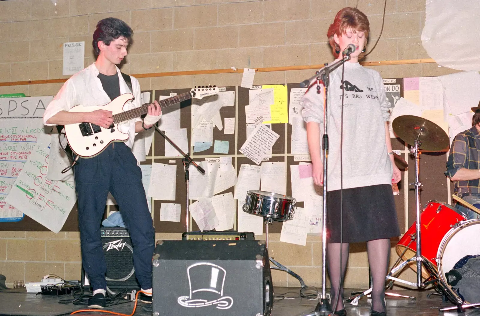 Guitar action, from Uni: The PPSU "Jazz" RAG Review and Charity Auction, Plymouth, Devon - 19th February 1986