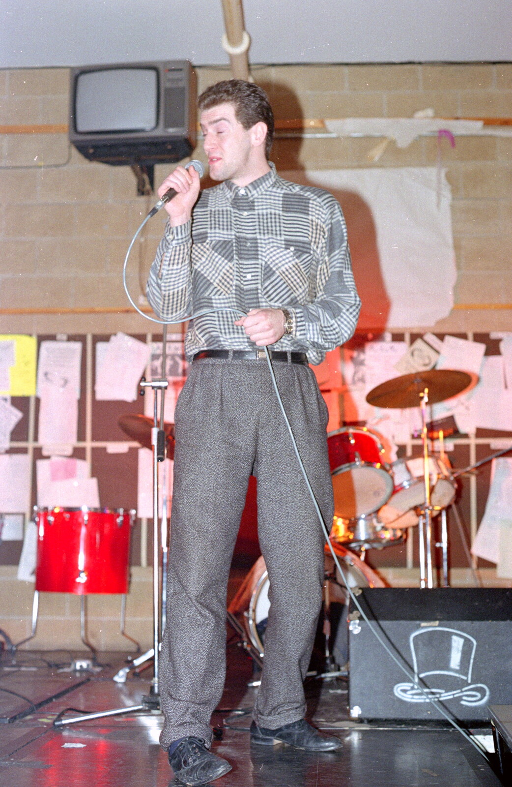 Someone does a speech from Uni: The PPSU "Jazz" RAG Review and Charity Auction, Plymouth, Devon - 19th February 1986
