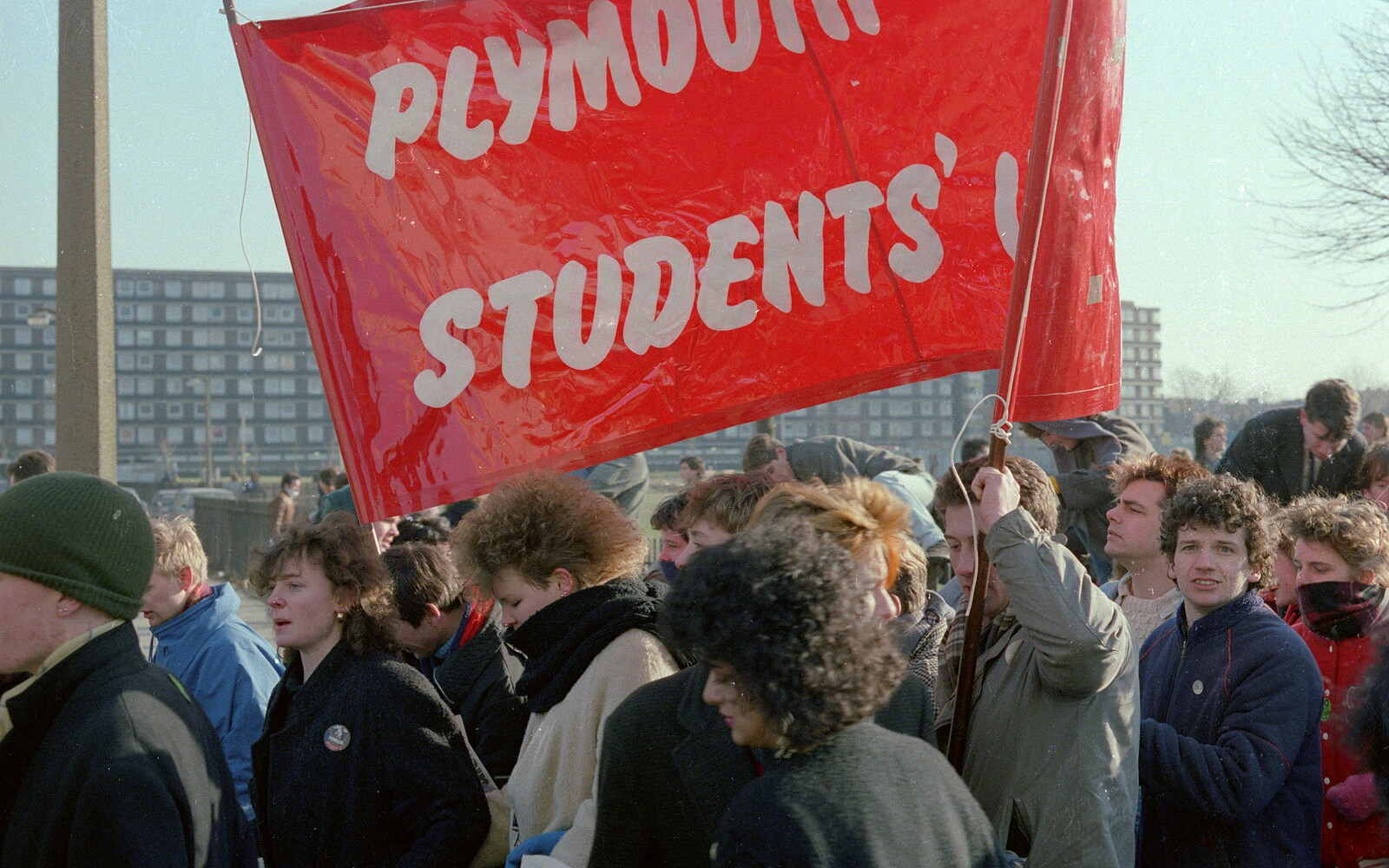 Plymouth Students, indeed from Uni: No Chance Fowler! A student Demonstration, London - 26th February 1986
