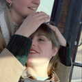 Karen on the coach, on the way to the demo, Uni: No Chance Fowler! A student Demonstration, London - 26th February 1986