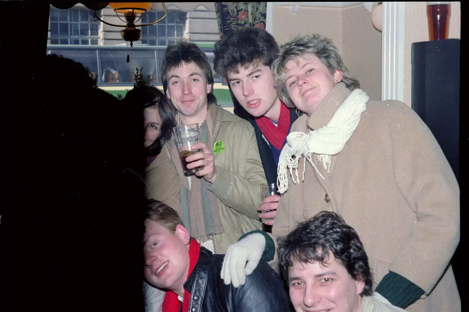 Some random beer drinking somewhere, from Uni: No Chance Fowler! A student Demonstration, London - 26th February 1986