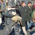 A bloke dressed as a rabbit, Uni: No Chance Fowler! A student Demonstration, London - 26th February 1986