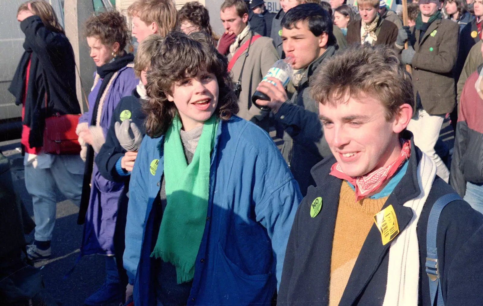 Some of Nosher's chums, from the Psychology massive, from Uni: No Chance Fowler! A student Demonstration, London - 26th February 1986