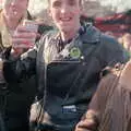 Grant Stuart swigs from a can of Budweiser, Uni: No Chance Fowler! A student Demonstration, London - 26th February 1986