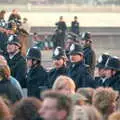 A line of police blocks of Embankment, Uni: No Chance Fowler! A student Demonstration, London - 26th February 1986