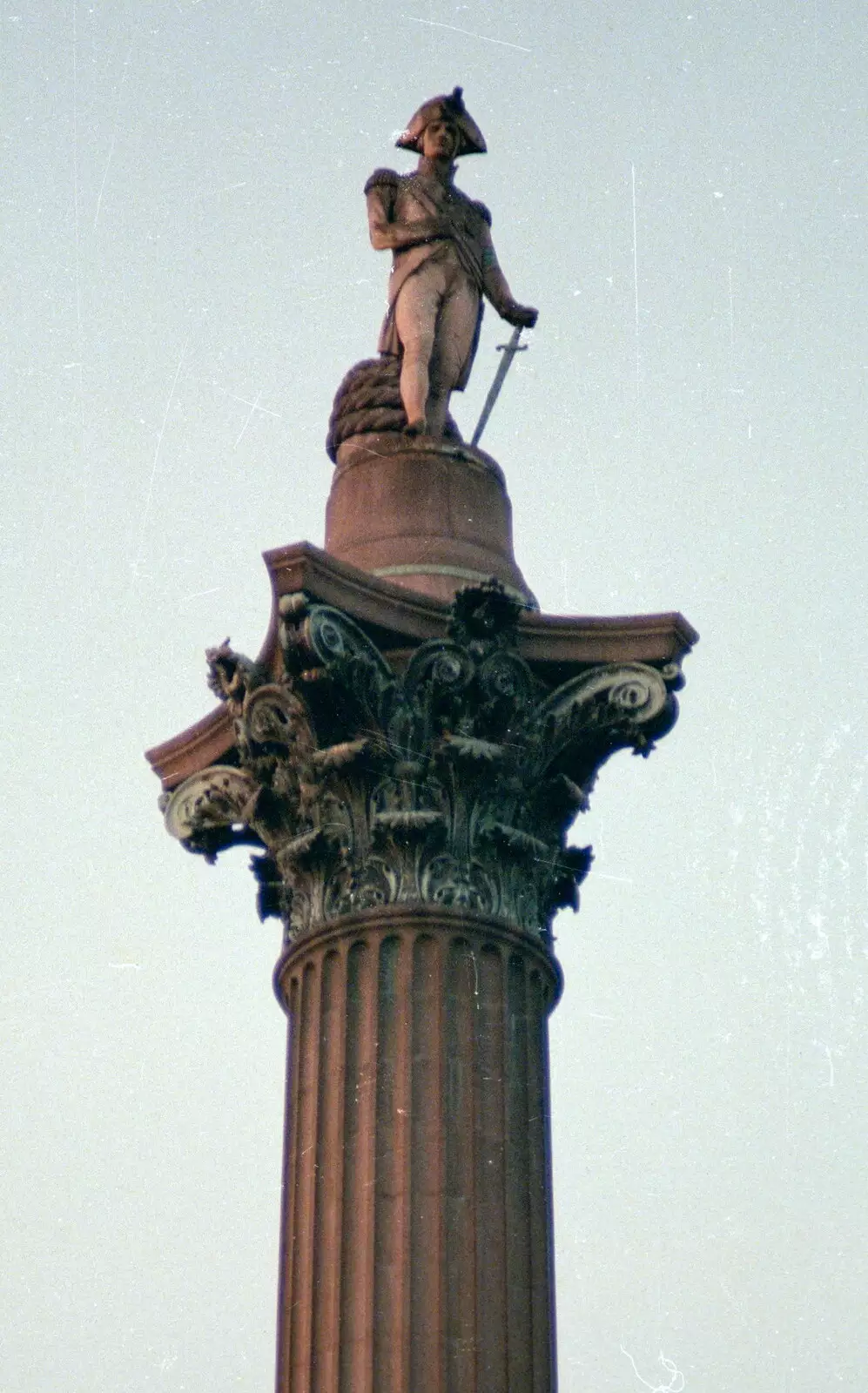 Nelson's Column, from Uni: No Chance Fowler! A student Demonstration, London - 26th February 1986