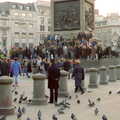 Students and pigeons, Uni: No Chance Fowler! A student Demonstration, London - 26th February 1986