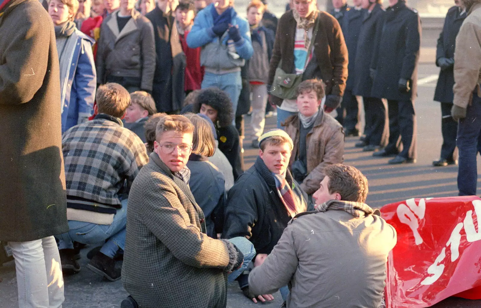 There's something of a sit-in taking place, from Uni: No Chance Fowler! A student Demonstration, London - 26th February 1986