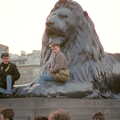Occupying the Trafalgar lions, Uni: No Chance Fowler! A student Demonstration, London - 26th February 1986