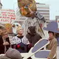 Maggie Thatcher joins in, Uni: A Van Gogh Grant Cuts Protest, Plymouth, Devon - 1st March 1986