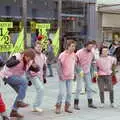 Human pyramid action, Uni: A Van Gogh Grant Cuts Protest, Plymouth, Devon - 1st March 1986