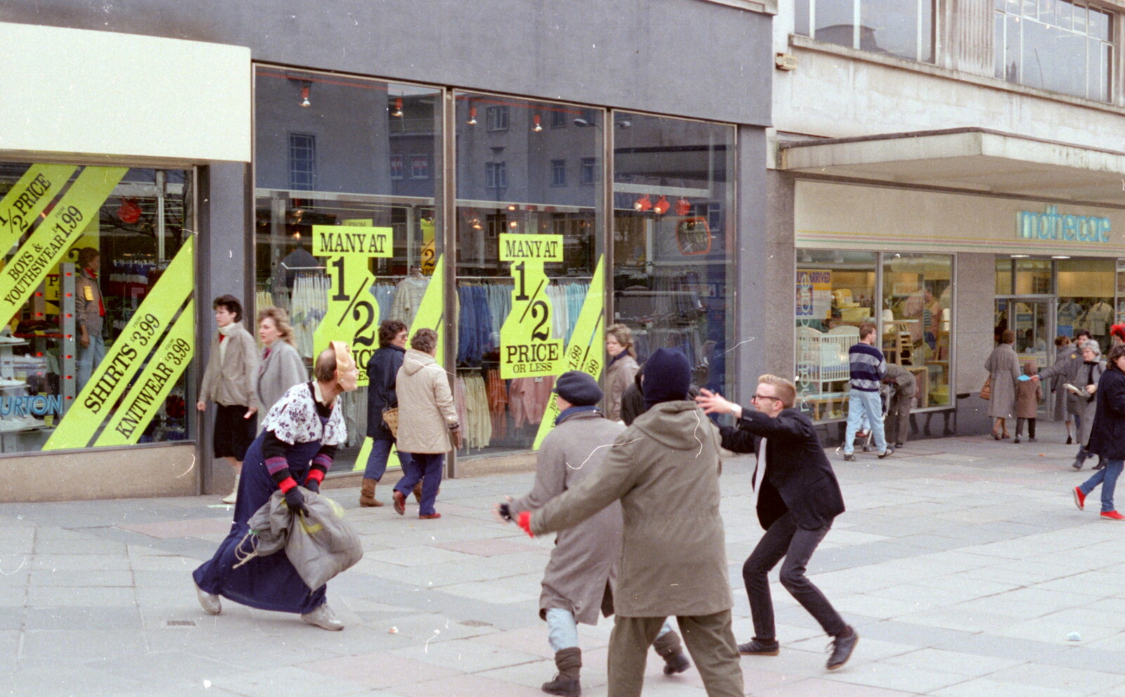 More political re-enactments from Uni: A Van Gogh Grant Cuts Protest, Plymouth, Devon - 1st March 1986