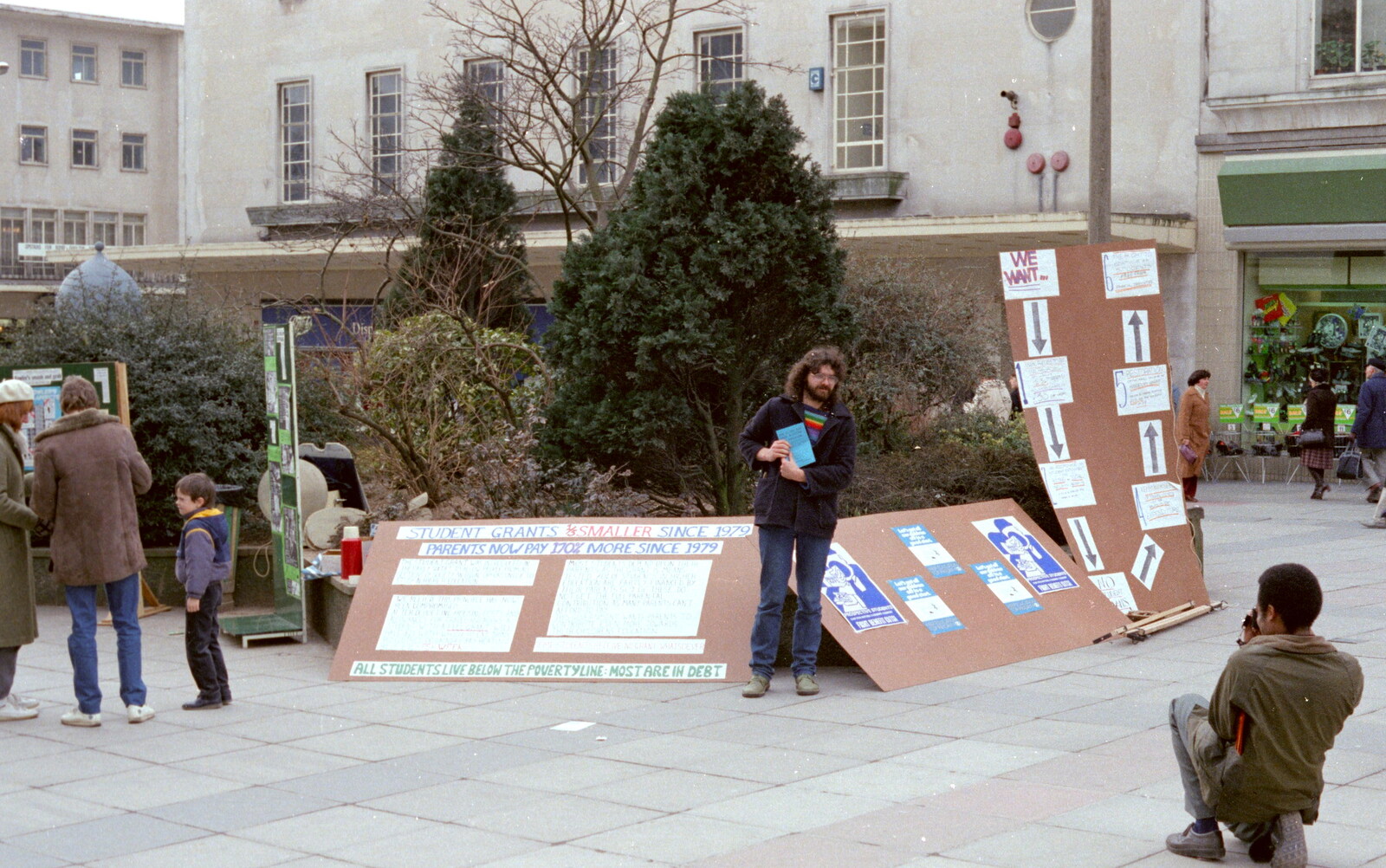 Mal Edgson poses for a photo from Uni: A Van Gogh Grant Cuts Protest, Plymouth, Devon - 1st March 1986