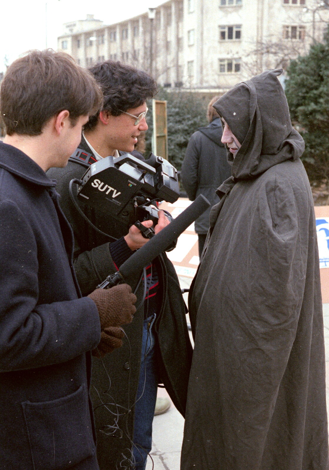 Students' Union Television interviews Death from Uni: A Van Gogh Grant Cuts Protest, Plymouth, Devon - 1st March 1986