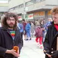 Mal Edgson's rainbow jumper, Uni: A Van Gogh Grant Cuts Protest, Plymouth, Devon - 1st March 1986